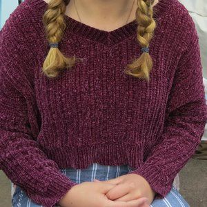 Soft Magenta Knit Sweater!